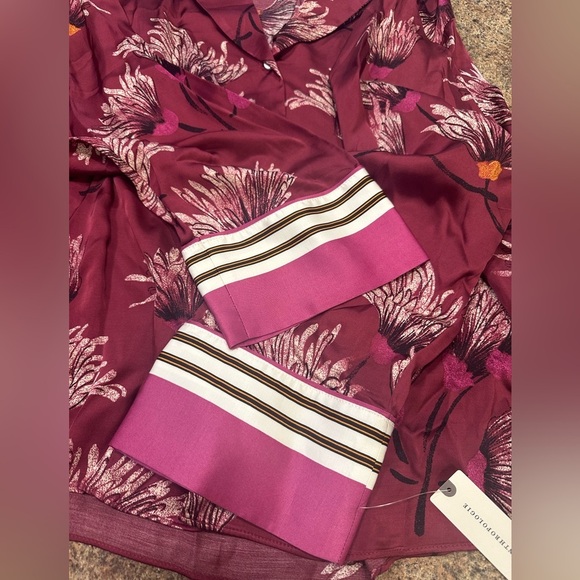 Anthropologie Oversized Button Front Pajama Shirt Mulberry Womens Size XL - Picture 12 of 15